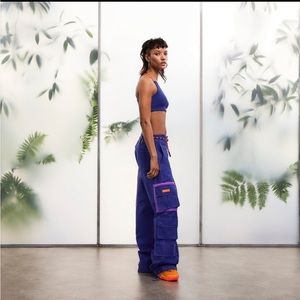 Adidas x IVY PARK Cotton Blend Twill Cargo Pants in Legacy Indigo